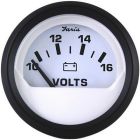 Faria Euro White 2" Voltmeter (10-16 VDC) - Marine Instrument Gauges-small image