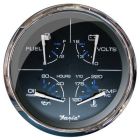 Faria 5 Multifunction Gauge Chesapeake Black WStainless Steel Fuel, Oil Psi, Water Temp Voltmeter-small image