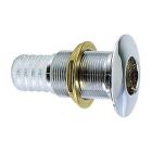 Perko 112 ThruHull Fitting F Hose Chrome Plated Bronze Made In The Usa-small image