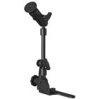 Ram Mount Universal NoDrill Ram Pod Hd Vehicle Mount WDouble Socket Arm 25 Round Base Amps Hole Pattern-small image