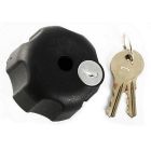 Ram Mount Knob WKeyed Lock 14 20 Brass Hole-small image